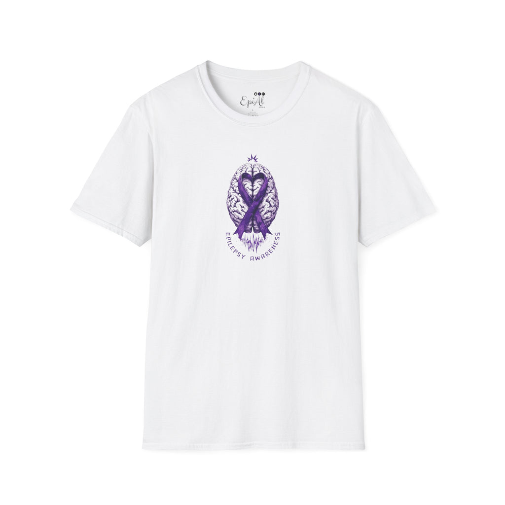 Purple Ribbon Brain Graphic Unisex T-Shirt