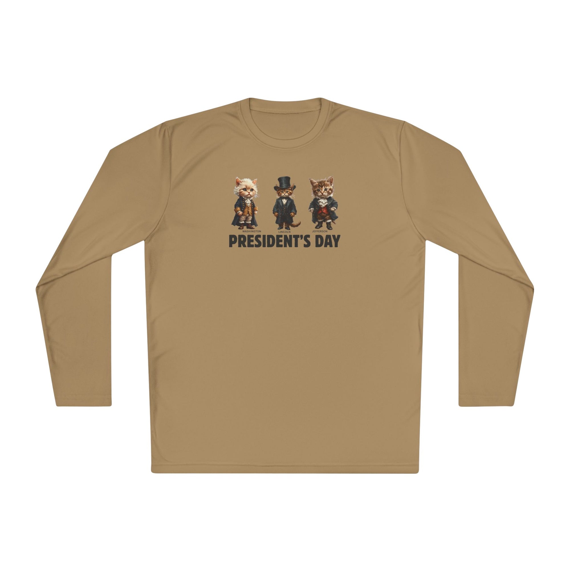 Presidents Day Kittens Unisex Lightweight Long Sleeve Tee