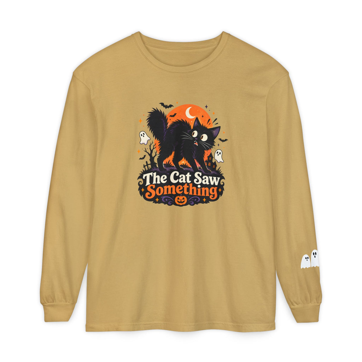 The Cat Saw Something Halloween Long Sleeve Shirt