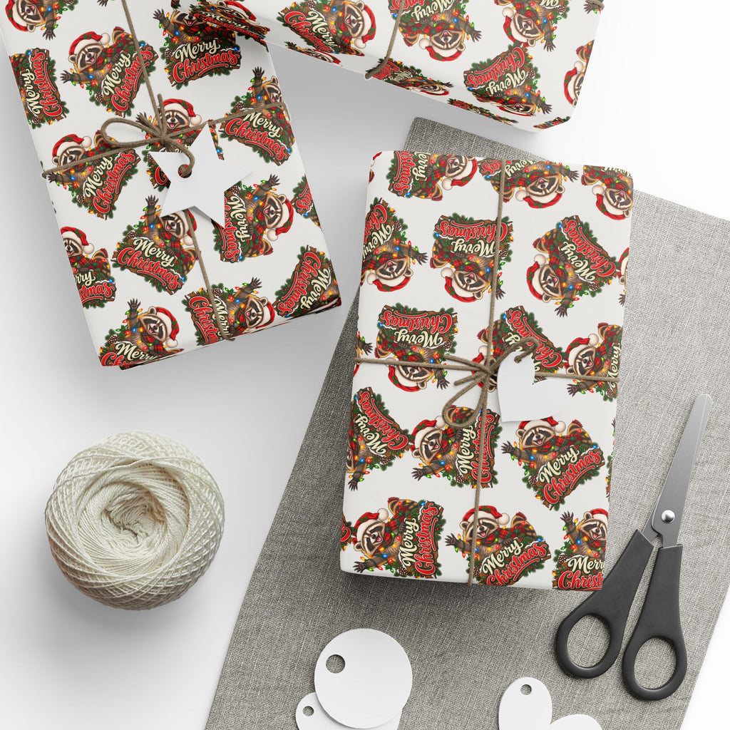 Jimothy the Raccoon Merry Christmas Wrapping Paper | Funny Holiday Gift Wrap