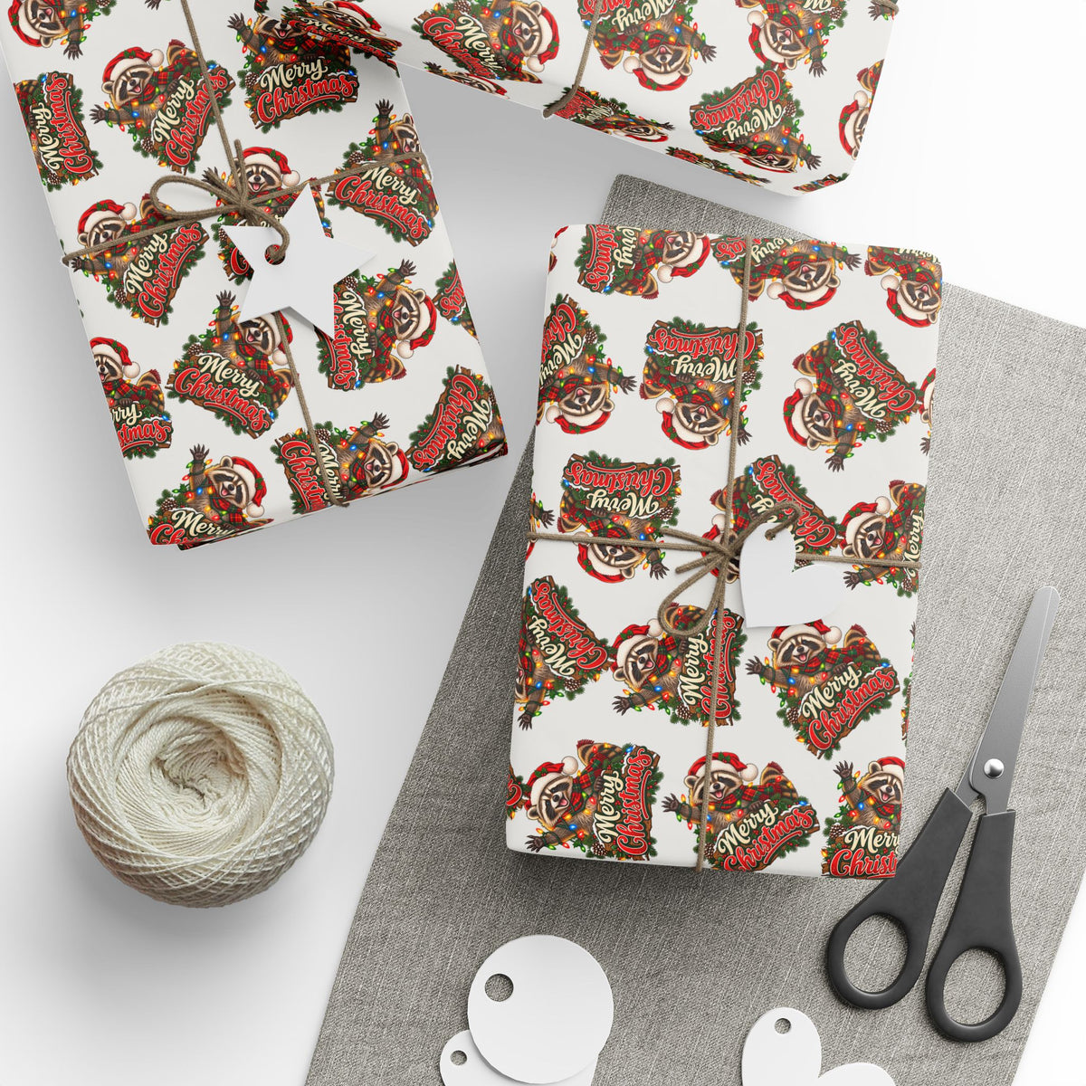 Jimothy the Raccoon Merry Christmas Wrapping Paper | Funny Holiday Gift Wrap