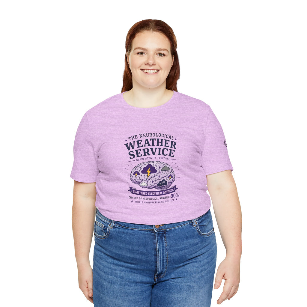 Neurological Weather Service Epilepsy Awareness T-Shirt | Brain Forecast Tee