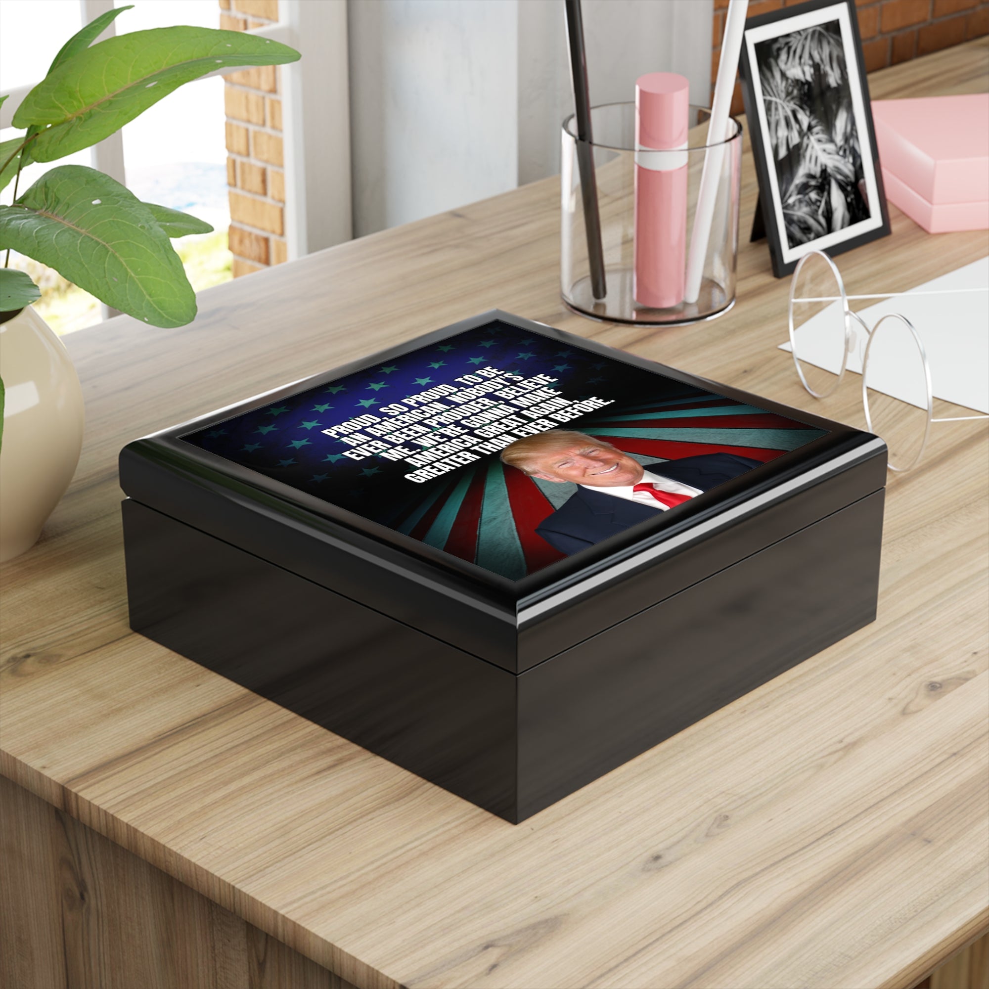 Trump Proud to be American Jewelry Box