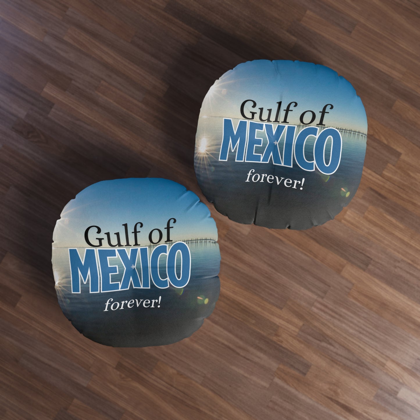 Gulf of Mexico Forever Tufted Floor Pillow - Round