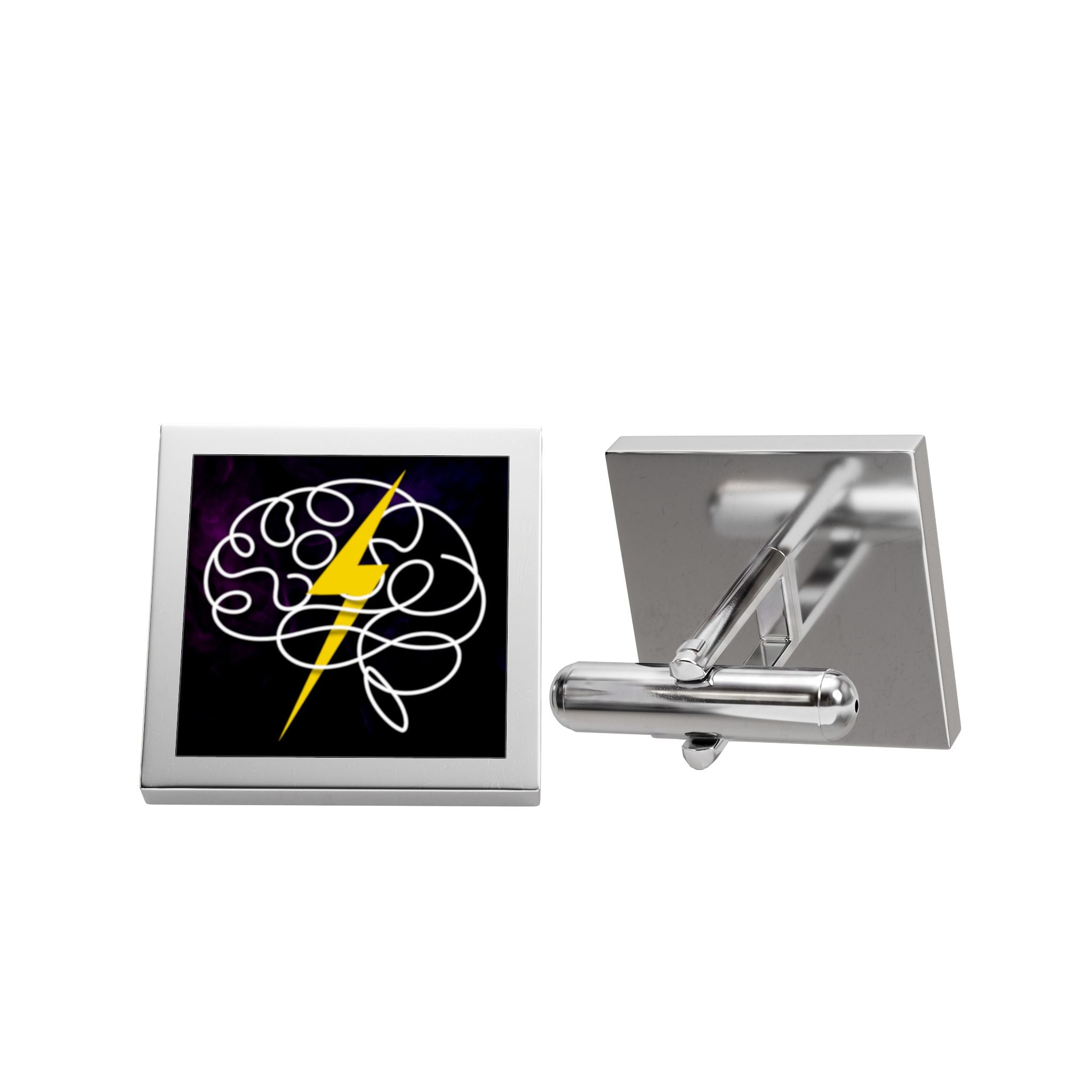 Electric Mind Brain Cufflinks, Elegant Men's Accessory