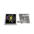 Electric Mind Brain Cufflinks, Elegant Men's Accessory