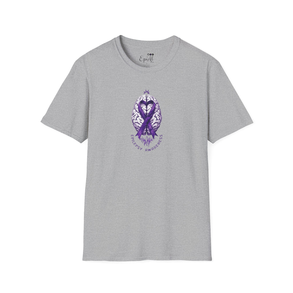 Purple Ribbon Brain Graphic Unisex T-Shirt
