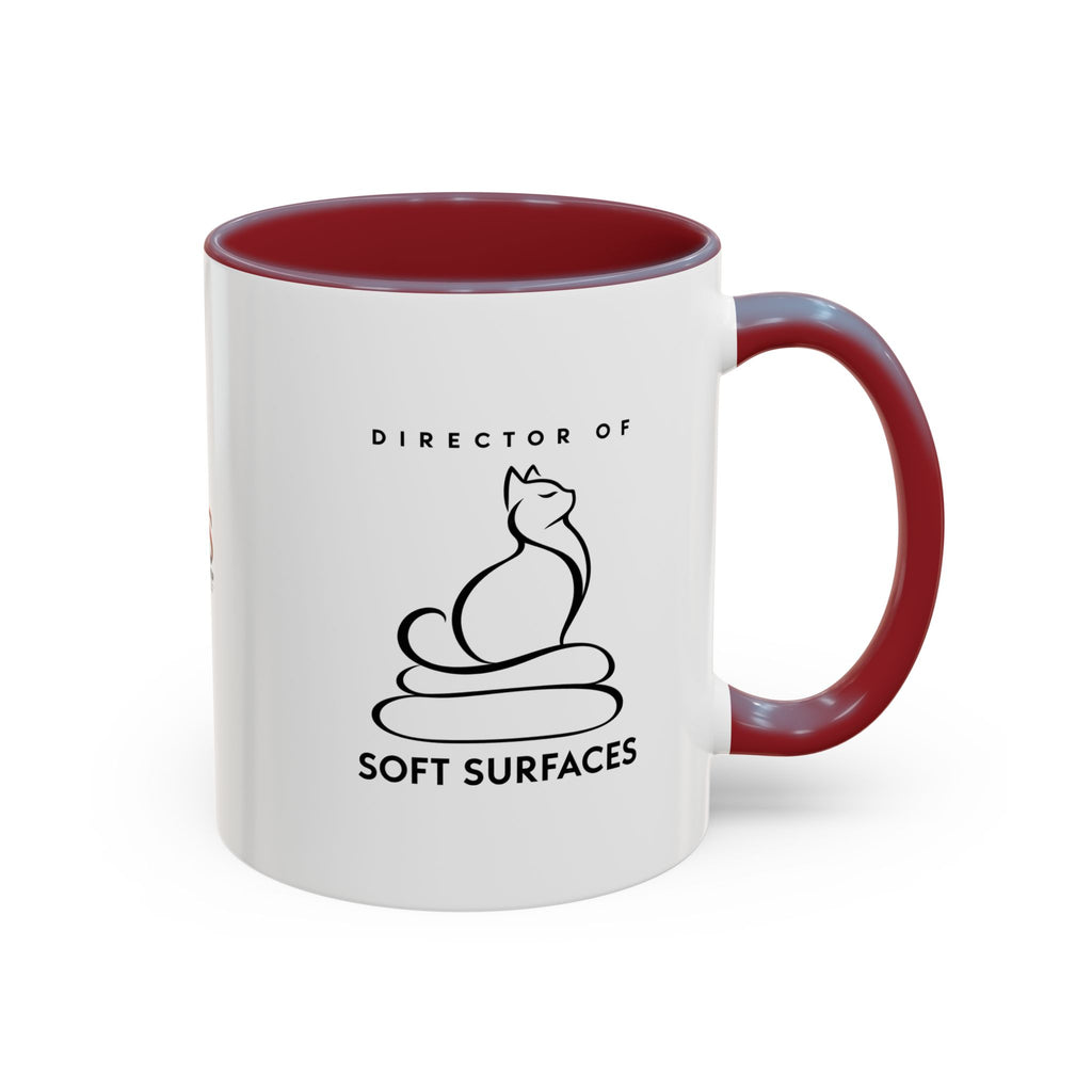 Director of Soft Surfaces Cat Mug | Funny Cat Lover Coffee Cup (11oz/15oz)