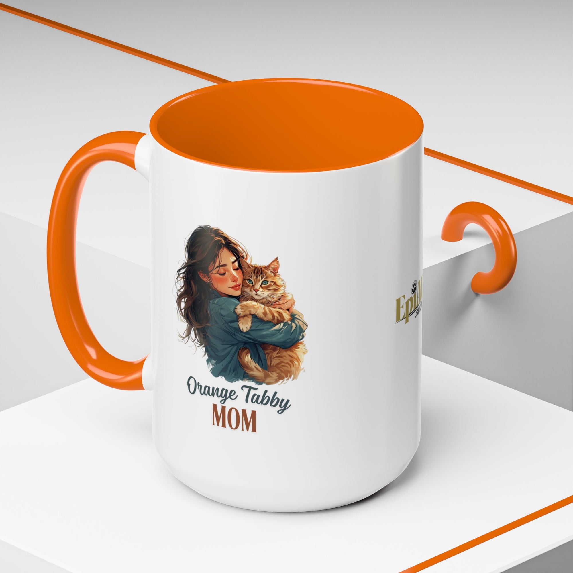 Charming Orange Tabby Mom Coffee Mug – Perfect Gift for Cat Lovers