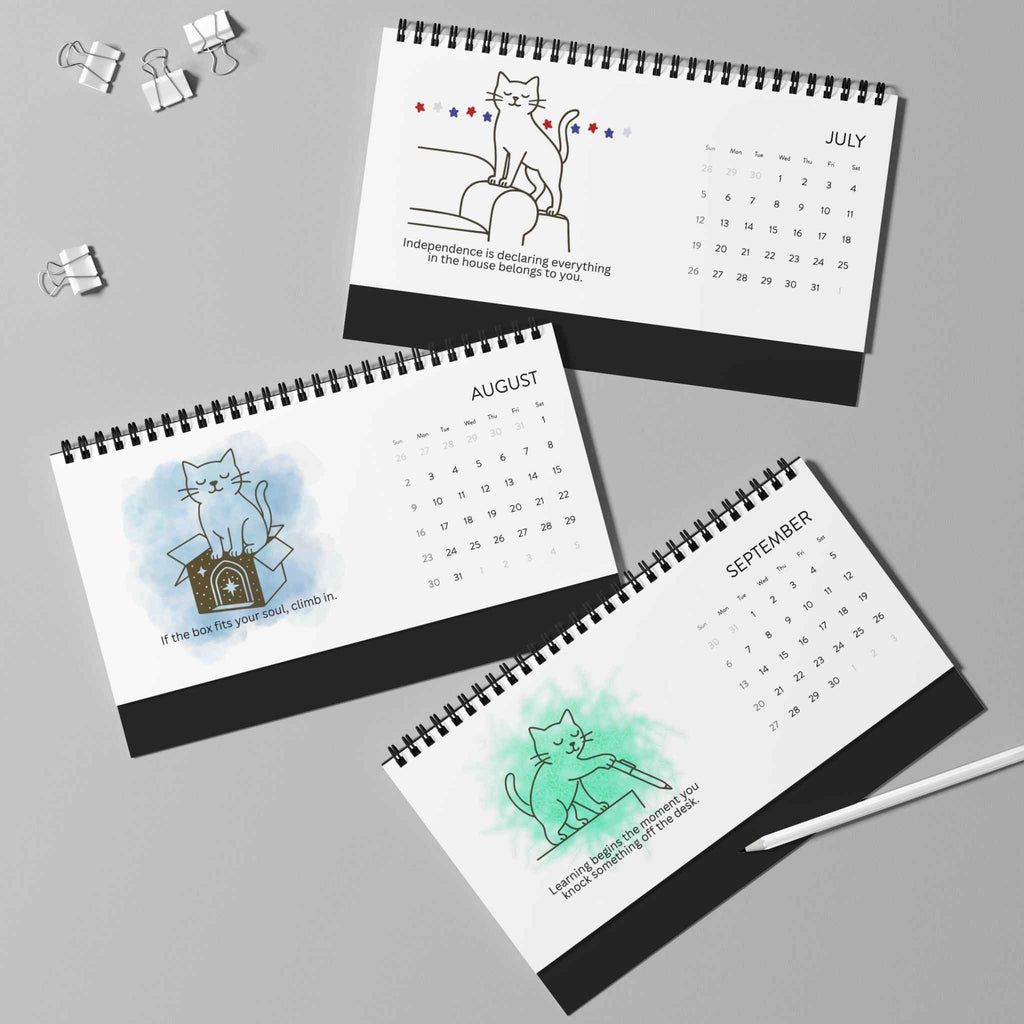 Cat Philosophy Desk Calendar | A Year of Whiskered Wisdom