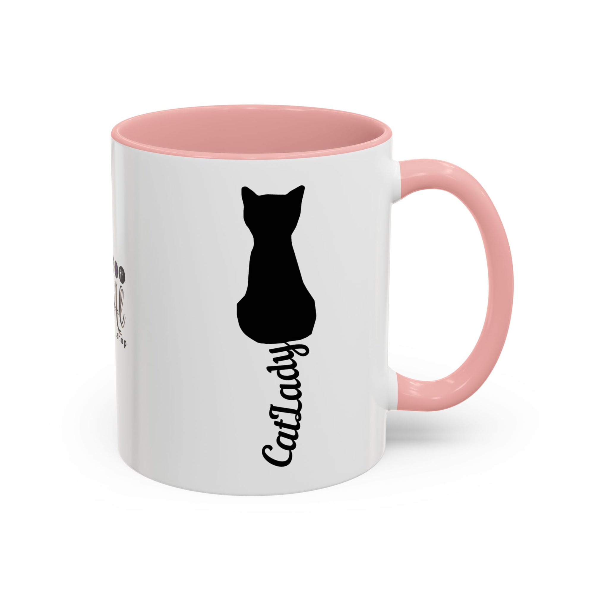Cursive Tail Cat Lady Coffee Mug, Gift for Cat Lovers