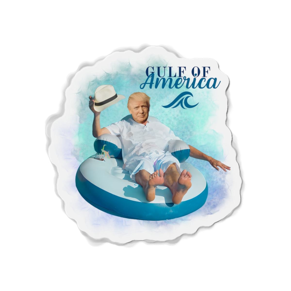 Trump Gulf of America Die-Cut Magnet Printify