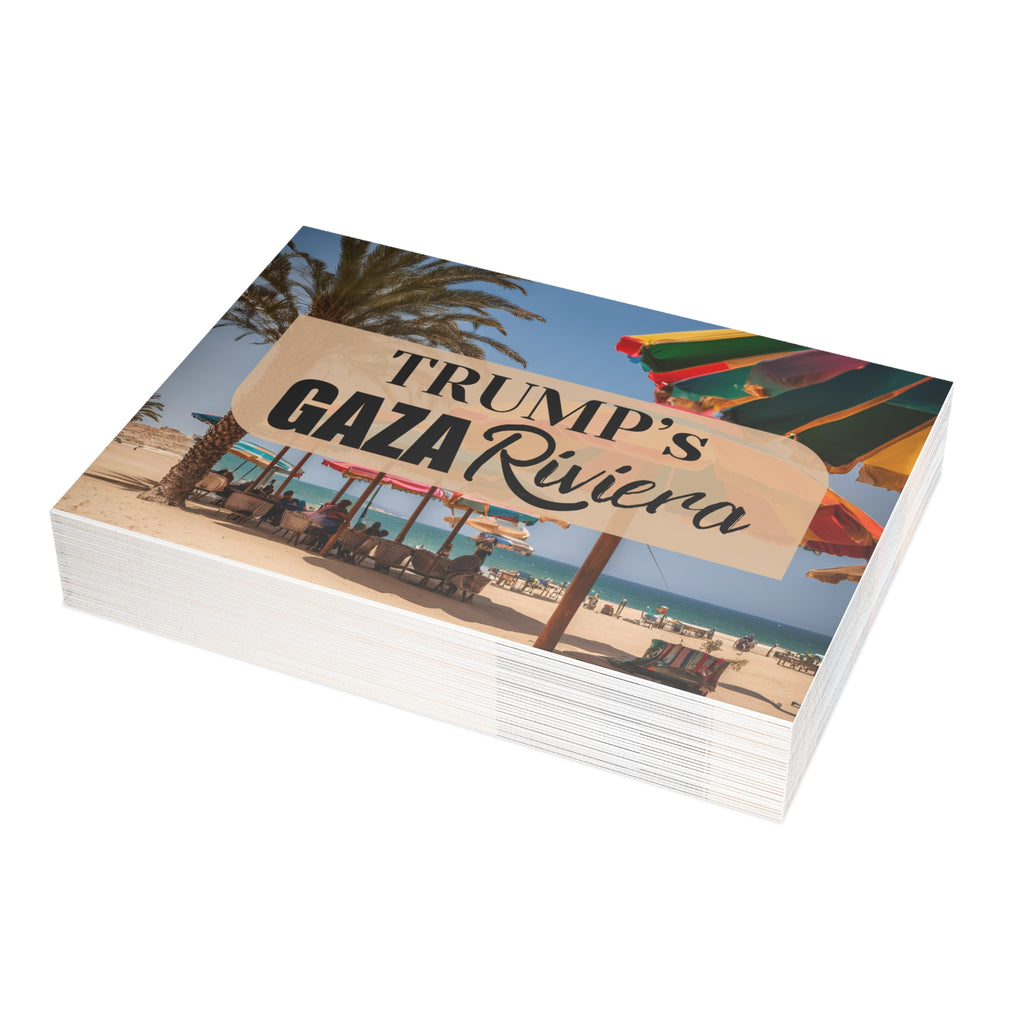 Trump’s Gaza Riviera Design Postcard Bundles with Envelopes