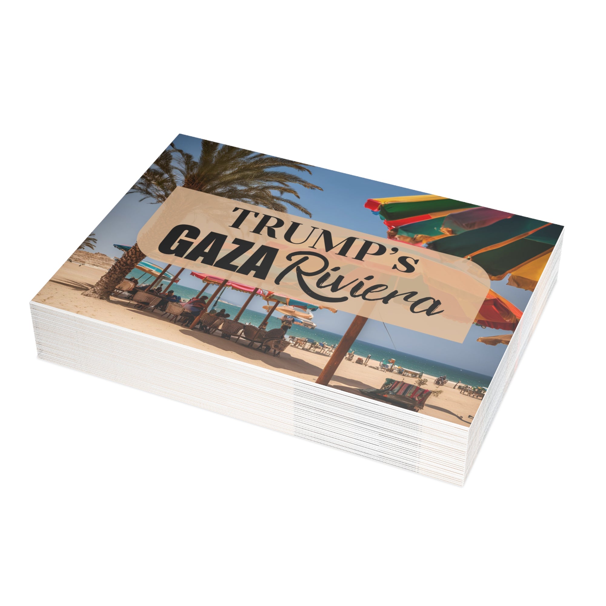 Trump’s Gaza Riviera Design Postcard Bundles with Envelopes