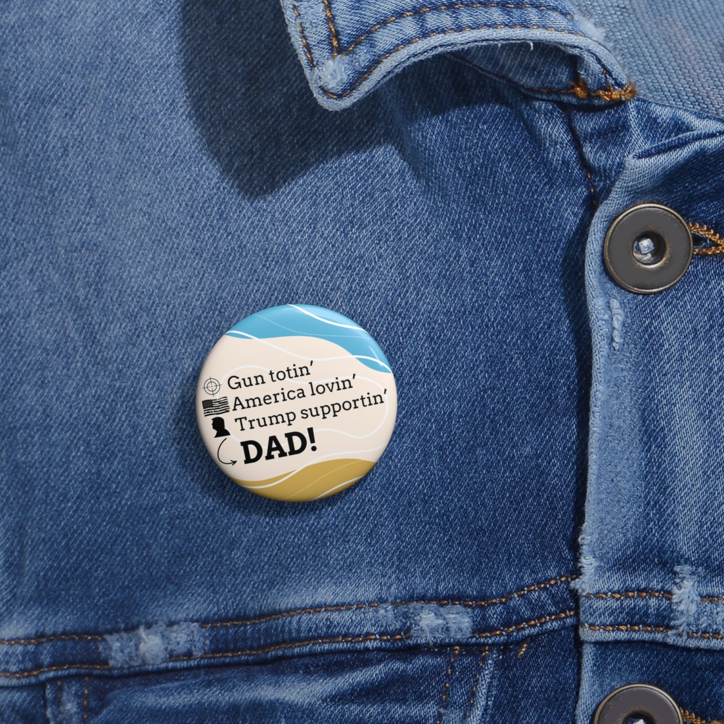 Dad Pin Buttons - Patriotic & Fun Gifts for Father’s Day