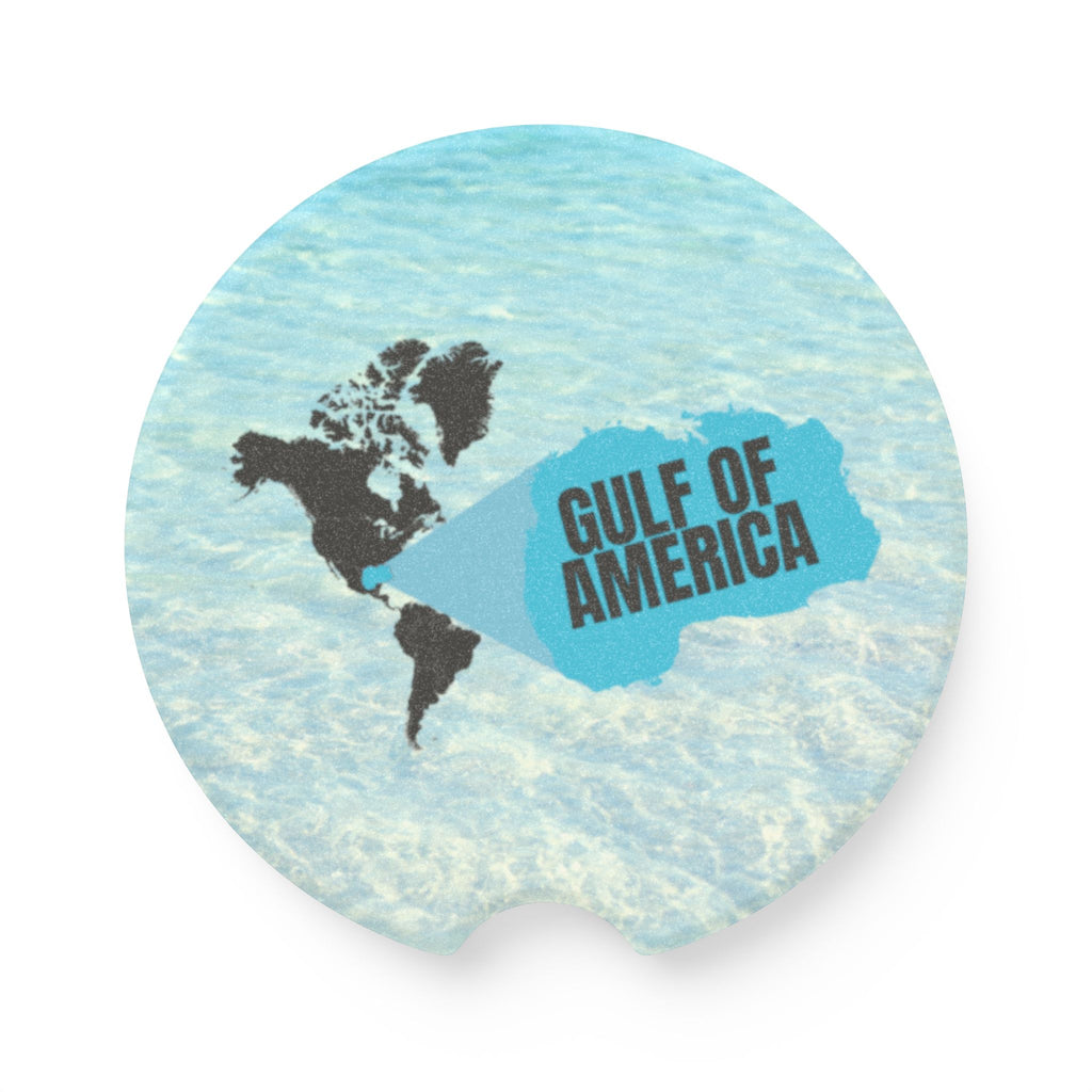 American Gulf Map Soapstone Car Coaster