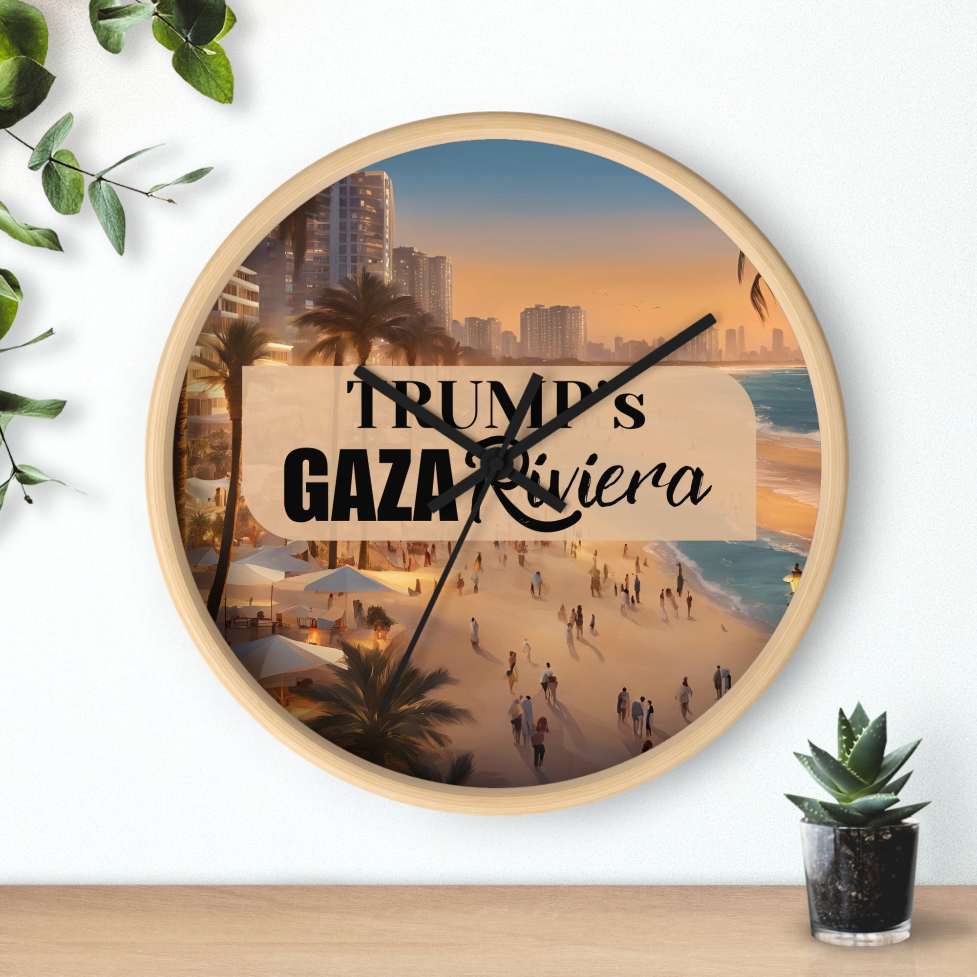 Trump's Gaza Riviera Wall Clock