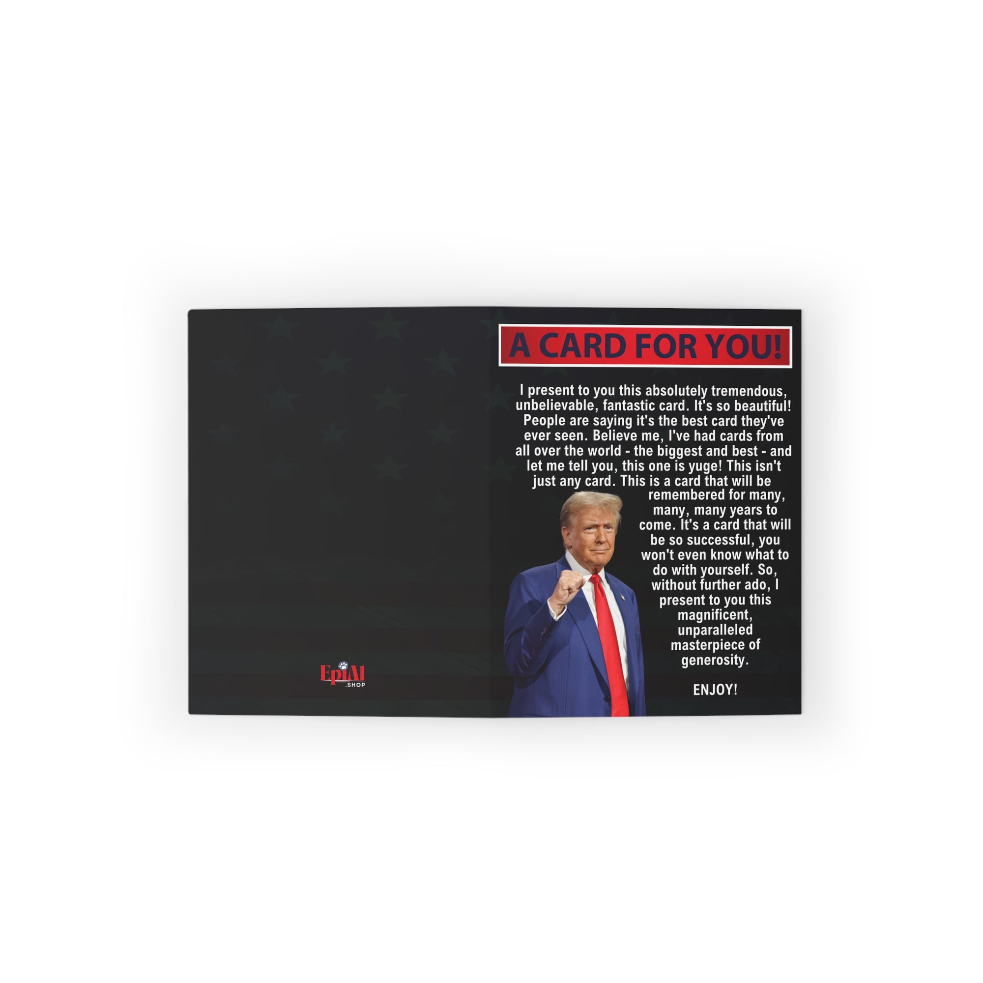 Trump All Occasion Greeting Cards, blank inside (8, 16, and 24 pcs)