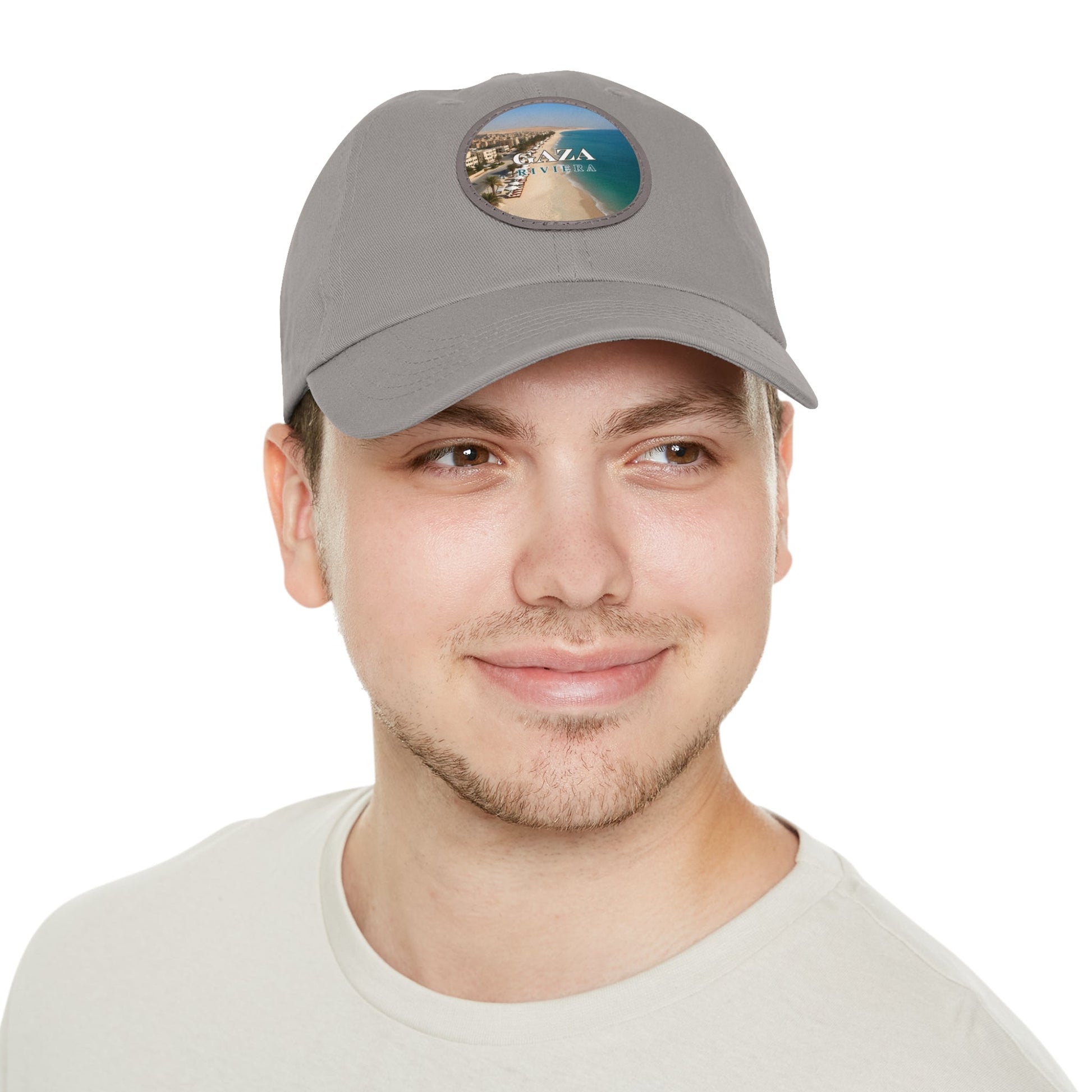 Gaza Riviera Dad Hat with Leather Patch Printify