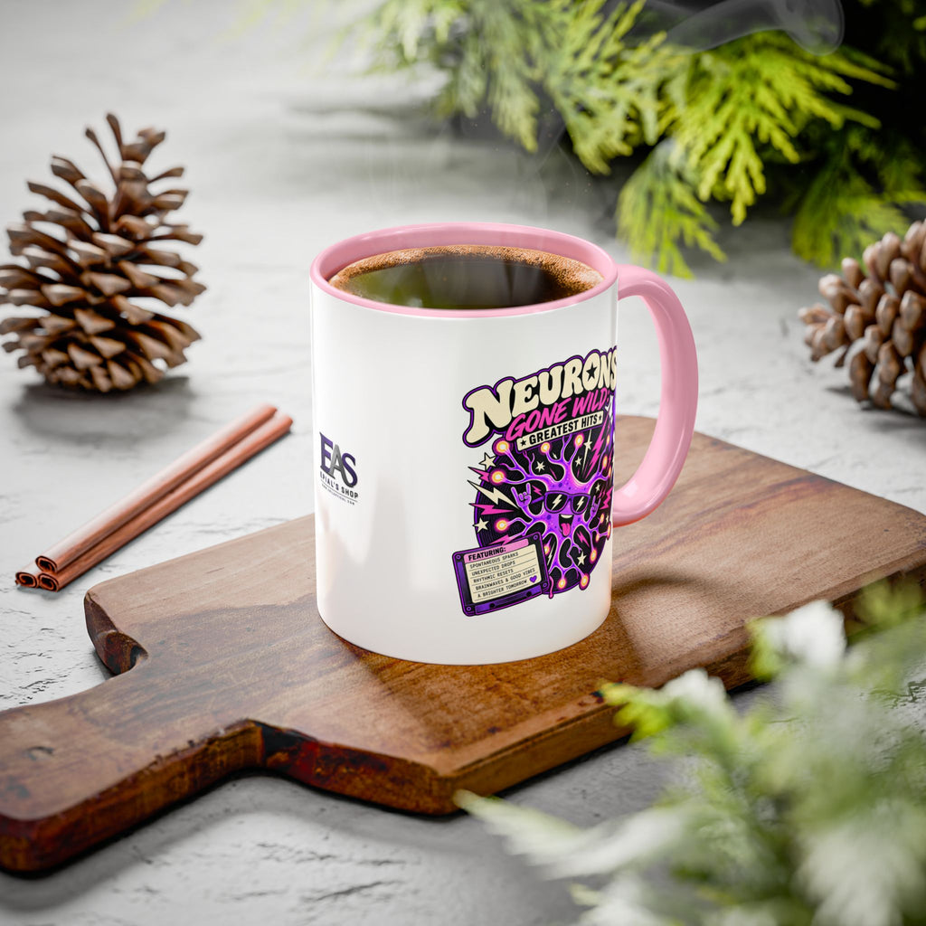Neurons Gone Wild: Greatest Hits Epilepsy Awareness Accent Coffee Mug (11oz/15oz)