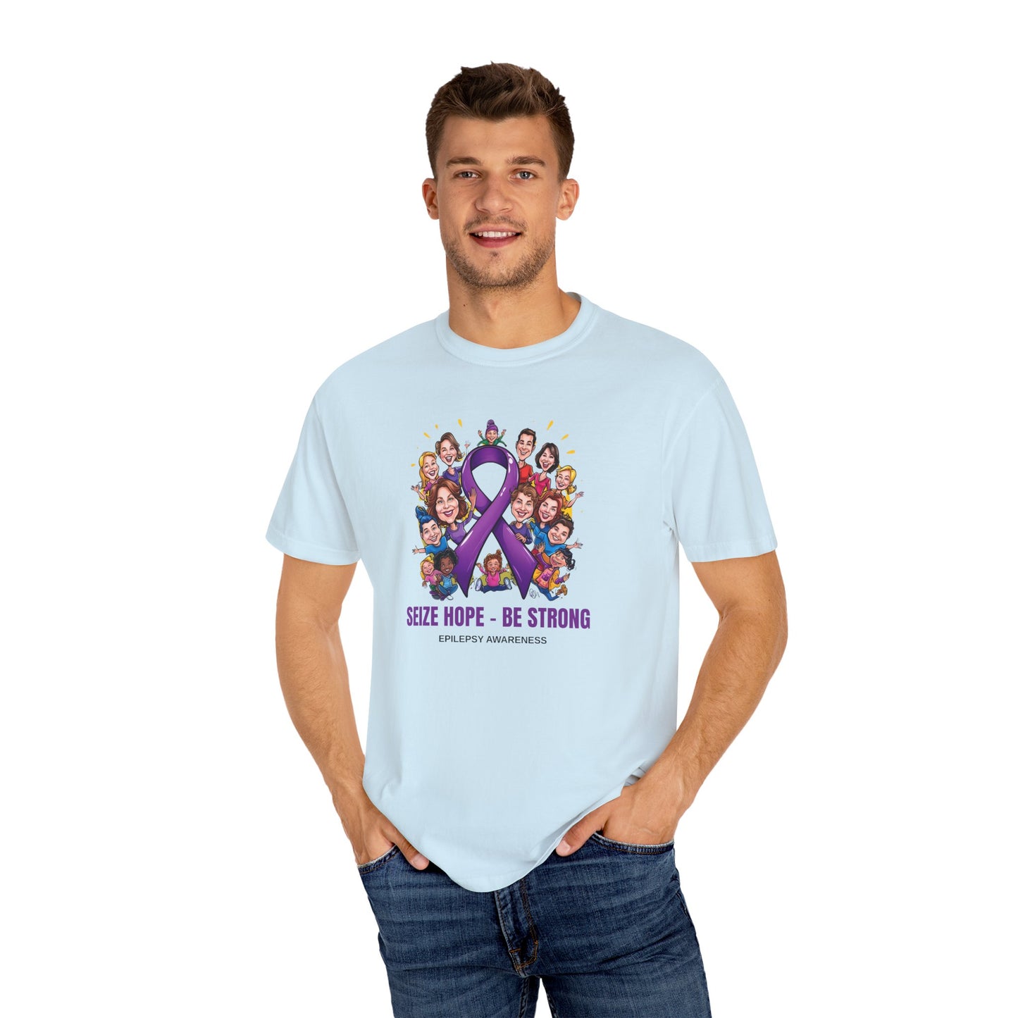 Epilepsy Awareness Unisex Garment-Dyed T-Shirt - Seize Hope, Be Strong