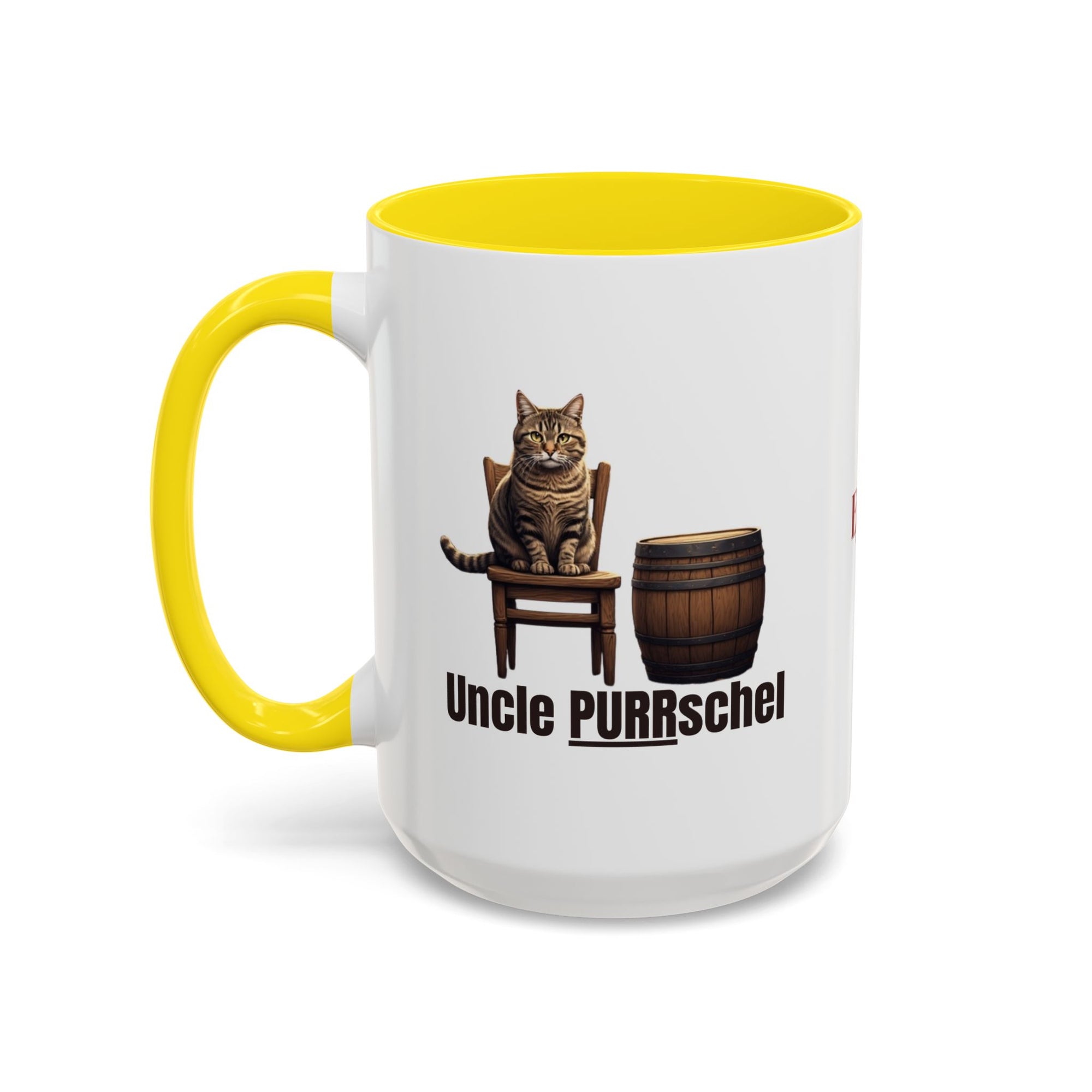 Humorous Uncle Purrschel Cat Accent Coffee Mug