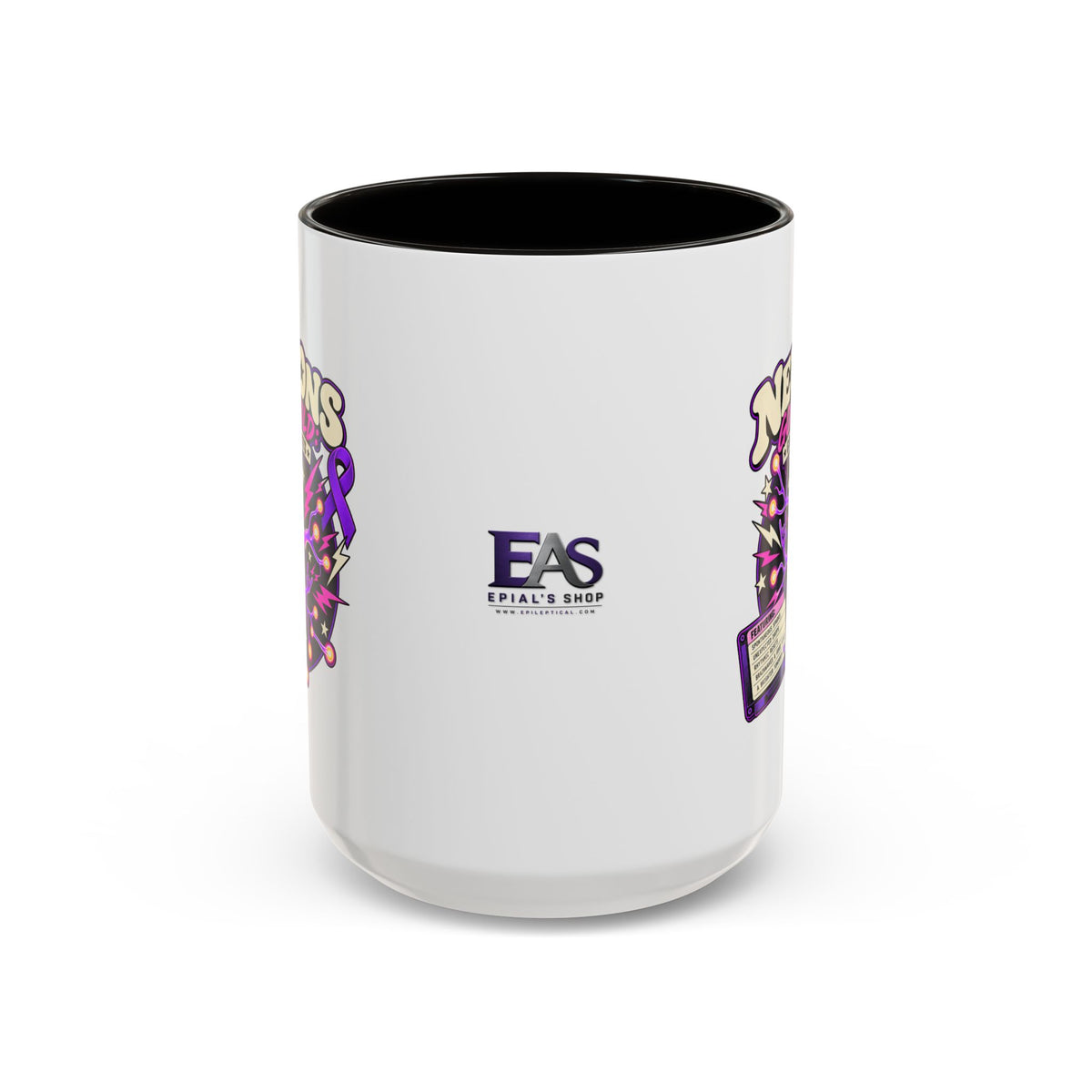 Neurons Gone Wild: Greatest Hits Epilepsy Awareness Accent Coffee Mug (11oz/15oz)
