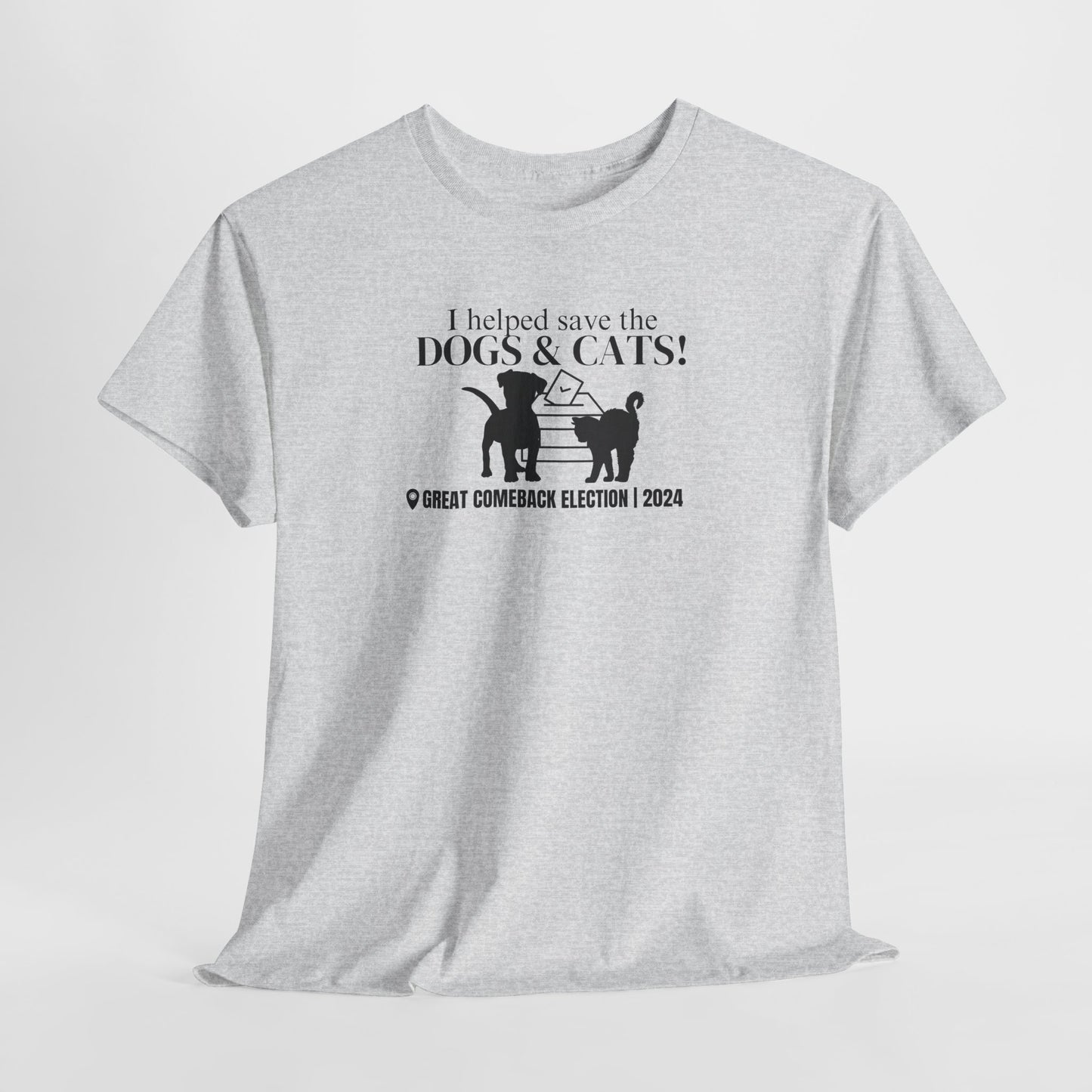 Helped Save the Cats & Dogs Unisex Heavy Cotton Tee