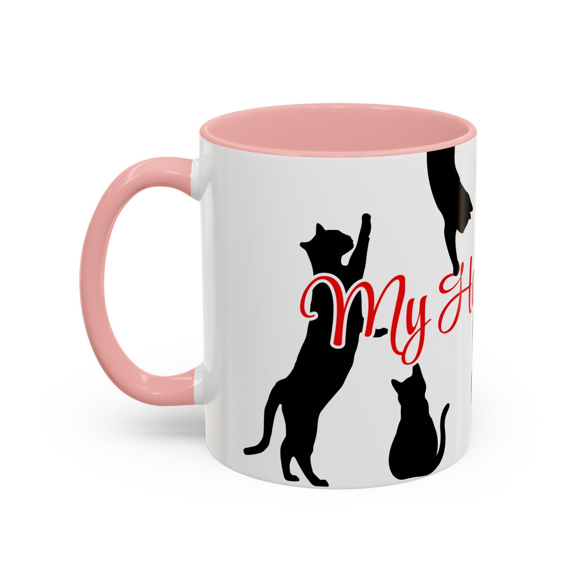 Silhouette Cat Lovers Accent Mug