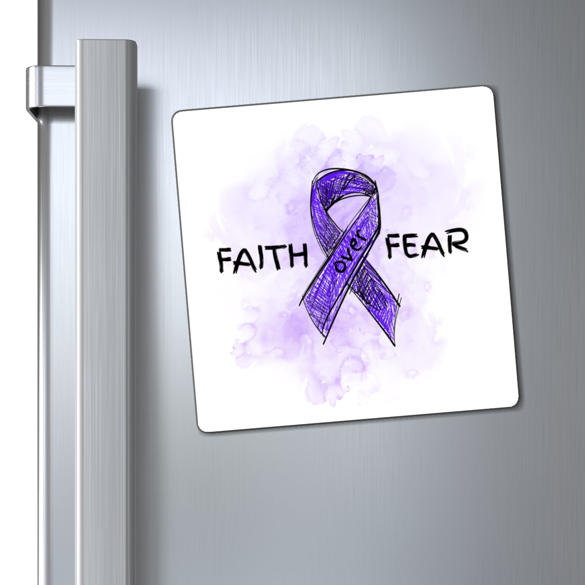 Faith Over Fear Magnet - Gift for Epilepsy Awareness Month