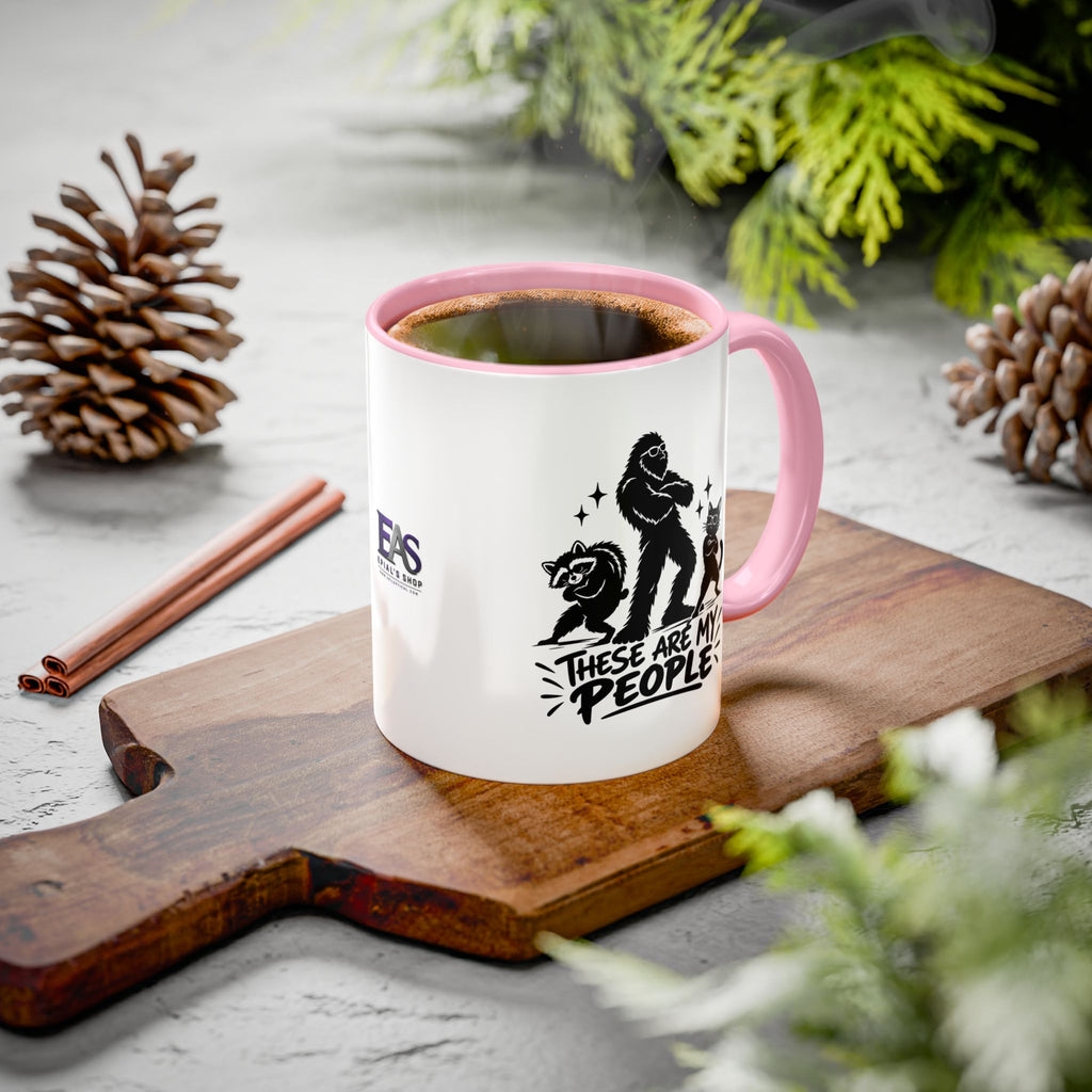 These Are My People Bigfoot, Raccoon & Cat Accent Coffee Mug | 11oz & 15oz