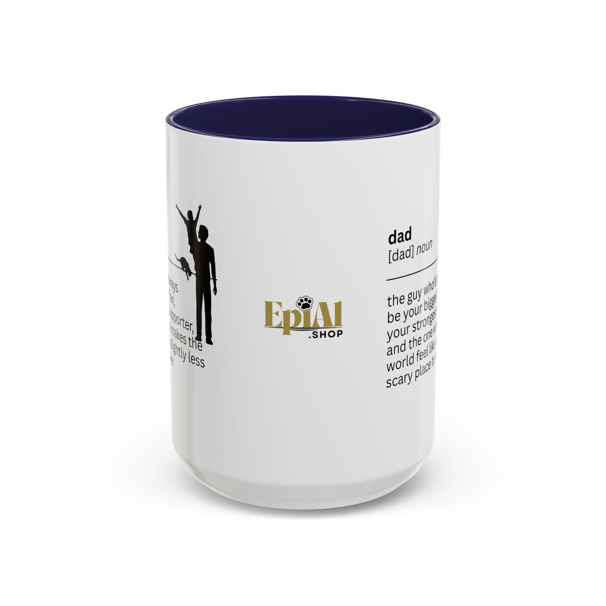 Dad Biggest Fan Accent Coffee Mug - Perfect Gift for Dads