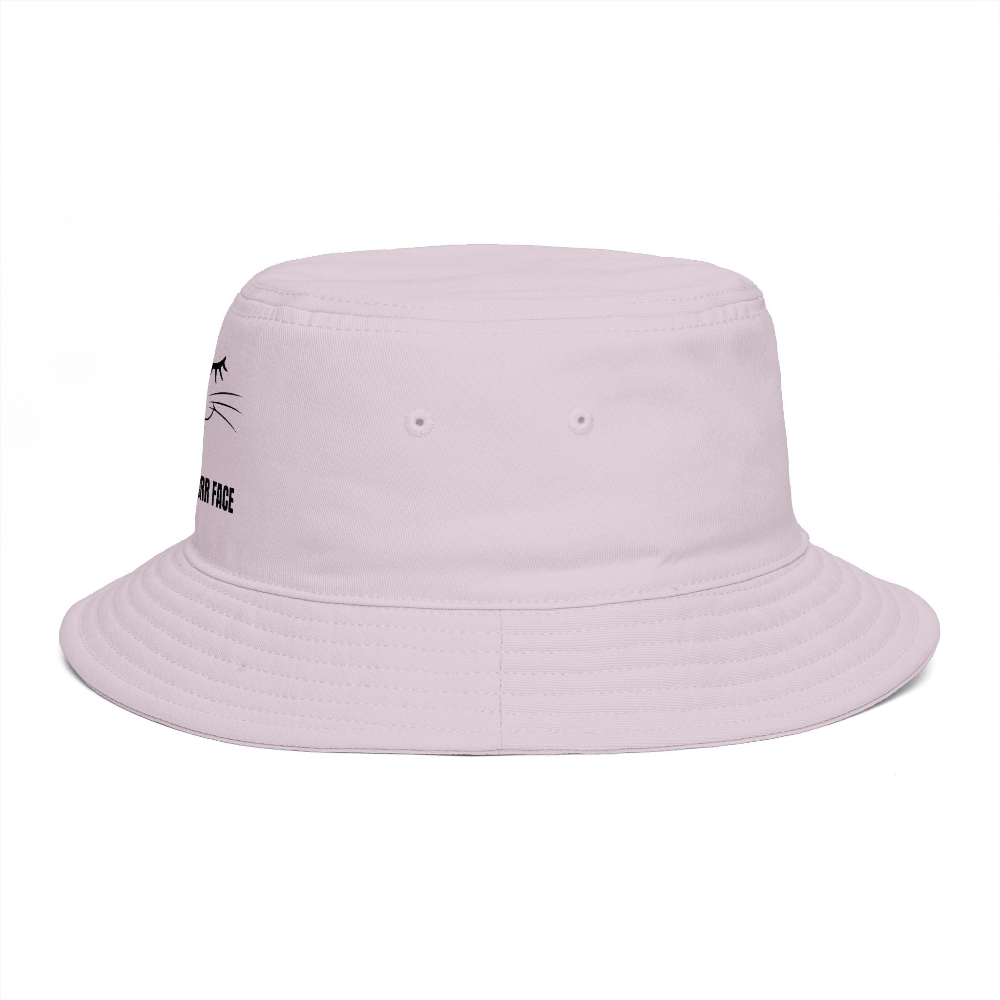 Resting Purr Face Embroidered Cat Bucket Hat