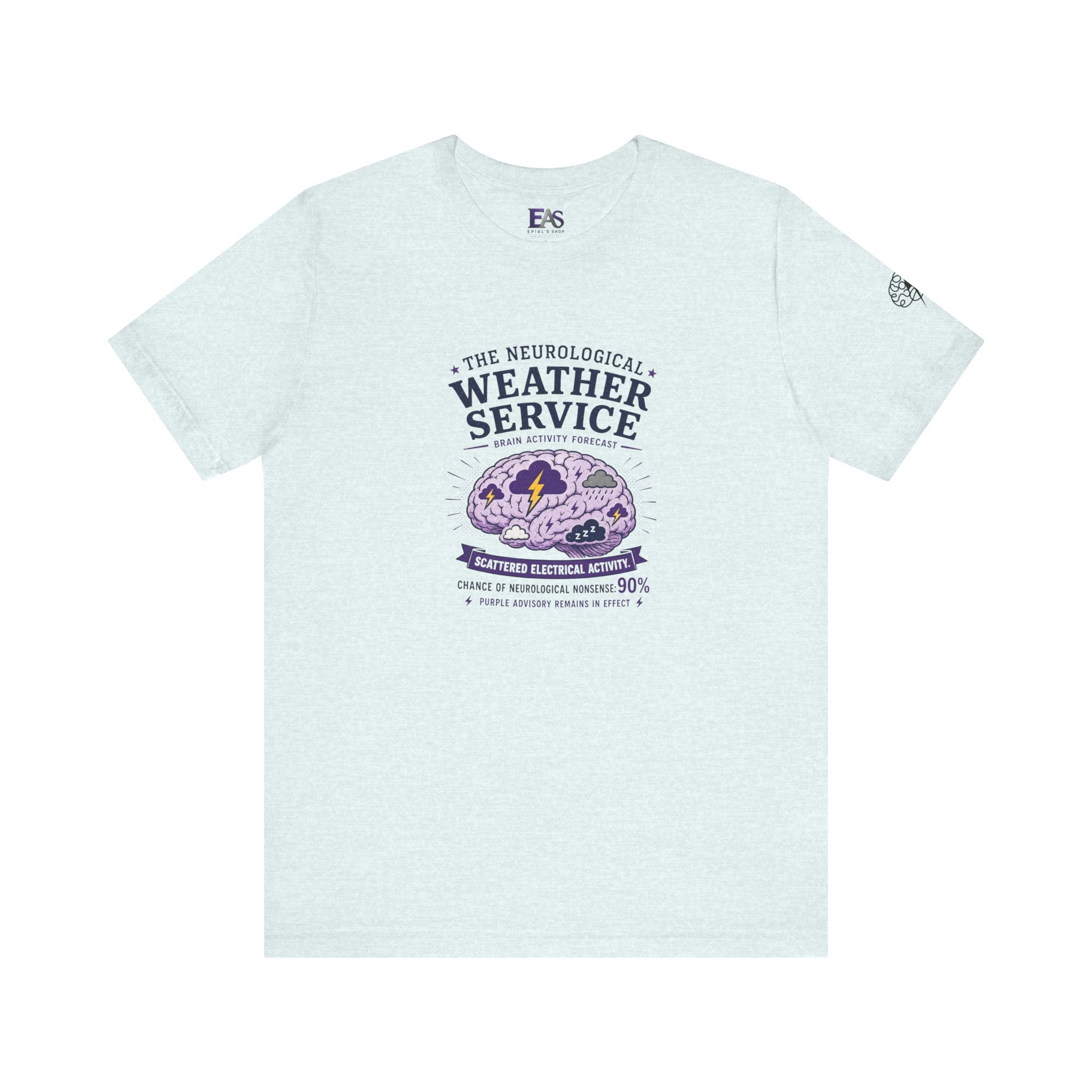 Neurological Weather Service Epilepsy Awareness T-Shirt | Brain Forecast Tee