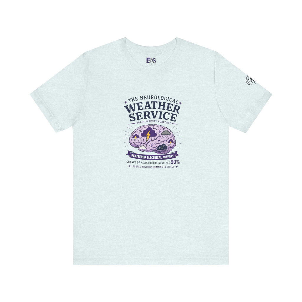 Neurological Weather Service Epilepsy Awareness T-Shirt | Brain Forecast Tee