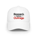 Research Before Outrage Baseball Cap | Social Media & True Crime Gift