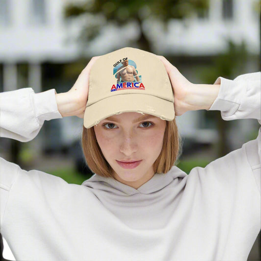 Trump's Gulf of America Unisex Distressed Cap Printify