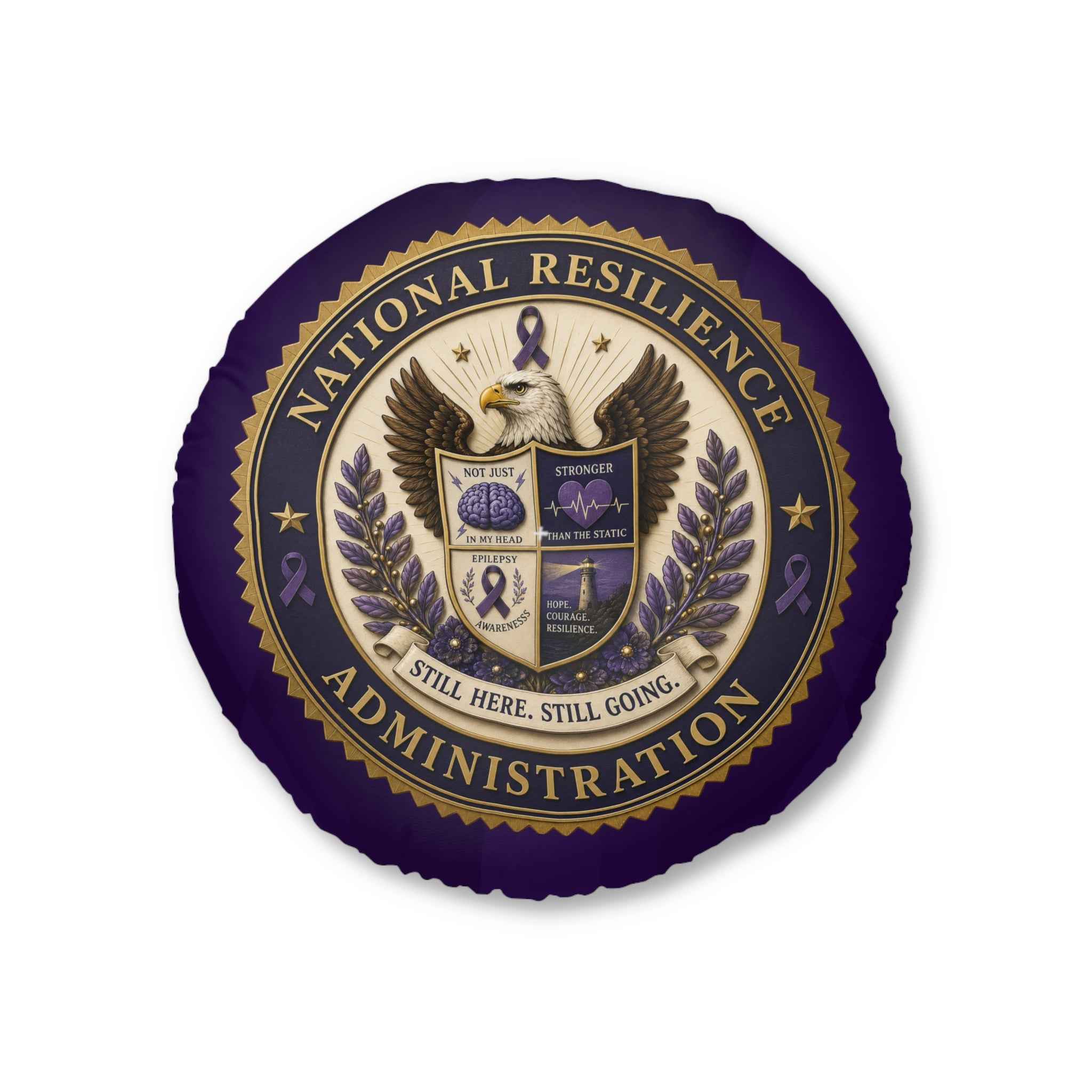 National Resilience Administration Epilepsy Awareness Floor Pillow
