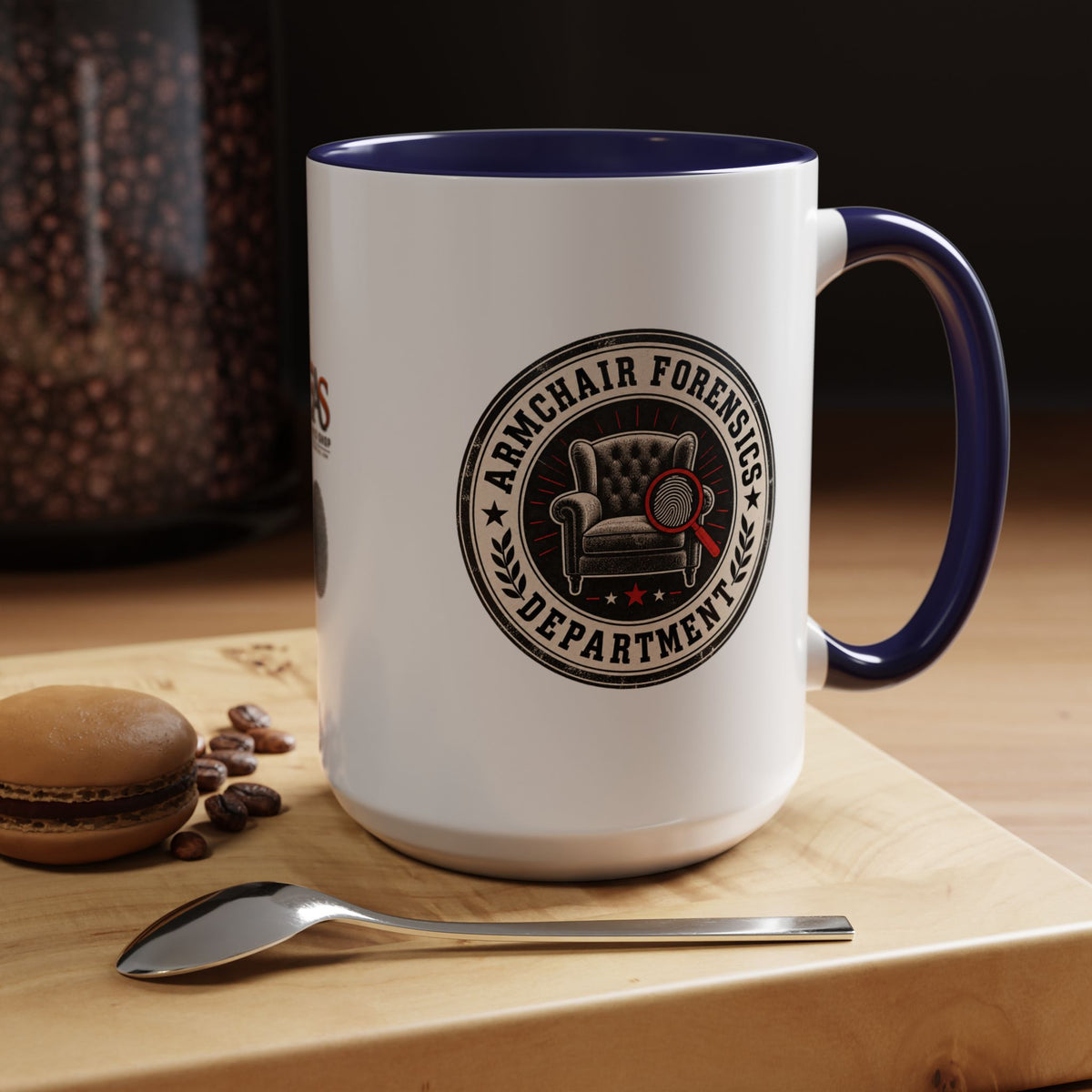 Armchair Forensics Department Accent Coffee Mug, True Crime Mug, 11 oz & 15 oz