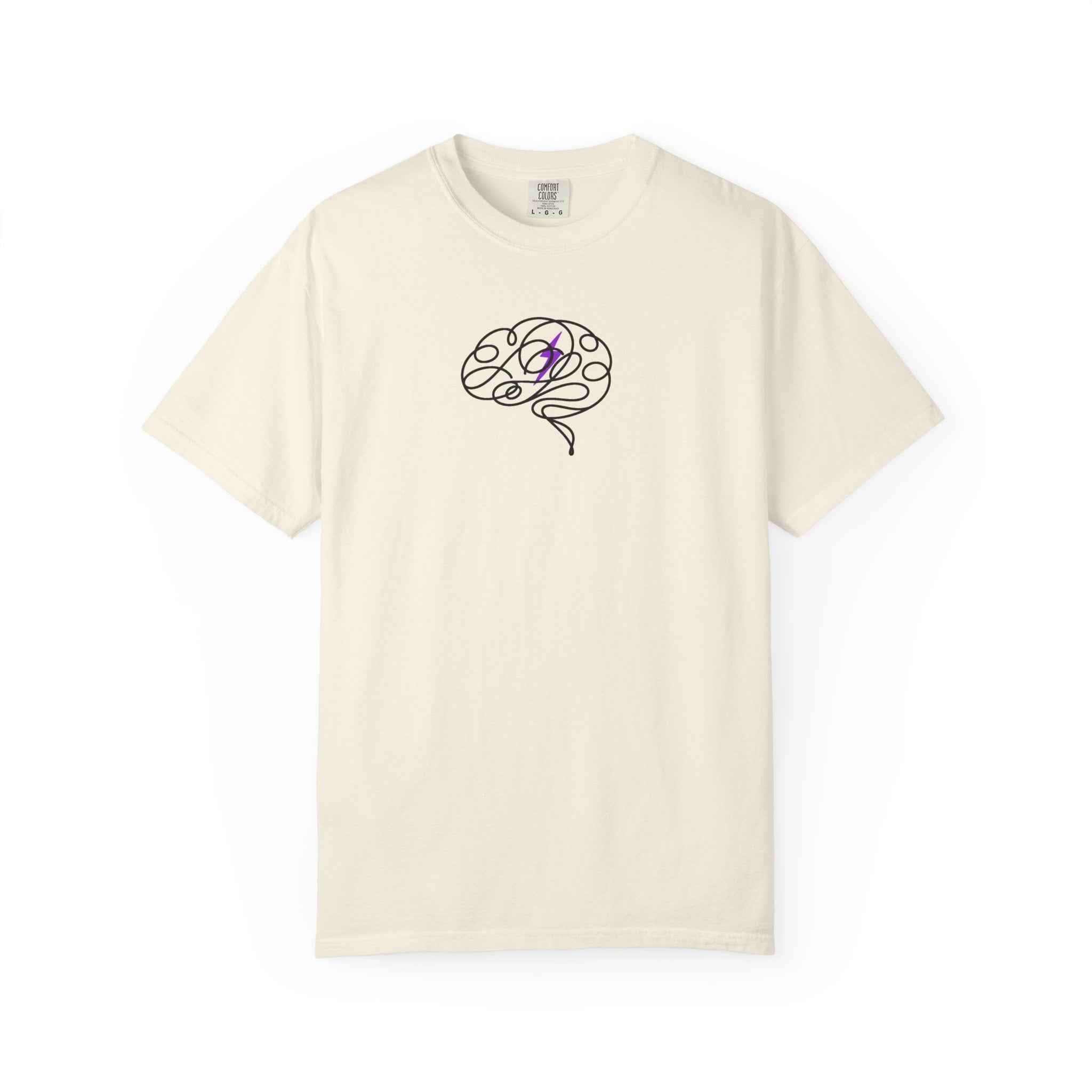 Abstract Brain Line Art T-Shirt – Epilepsy Awareness Edition