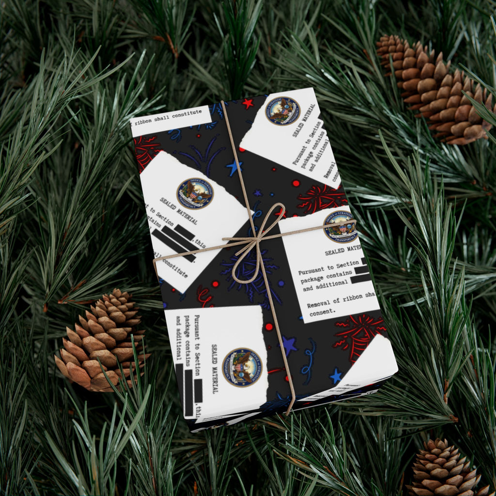 Classified Celebration Gift Wrap – Patriotic Parody Fireworks Wrapping Paper