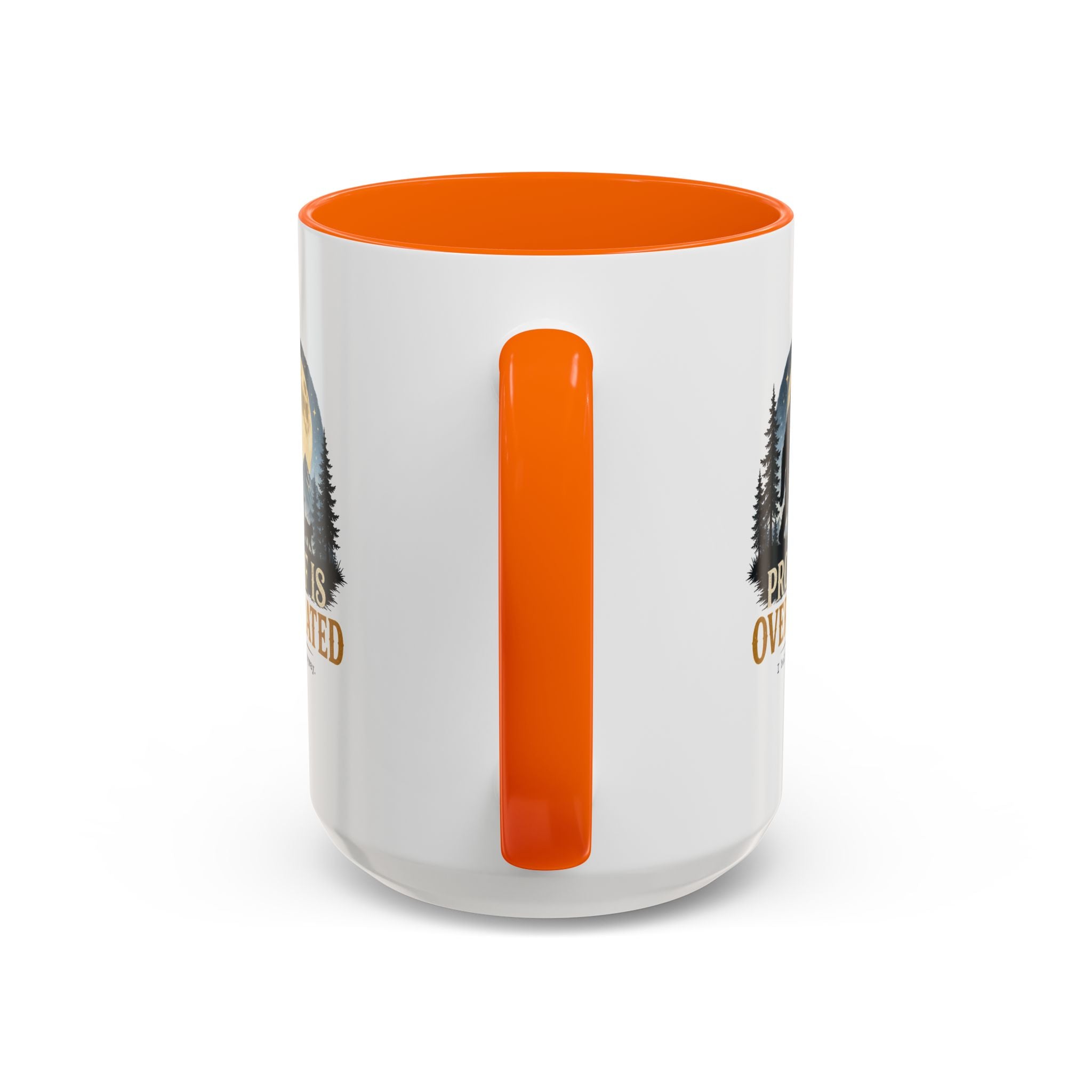 Proof Is Overrated Sasquatch & Black Cat Accent Mug