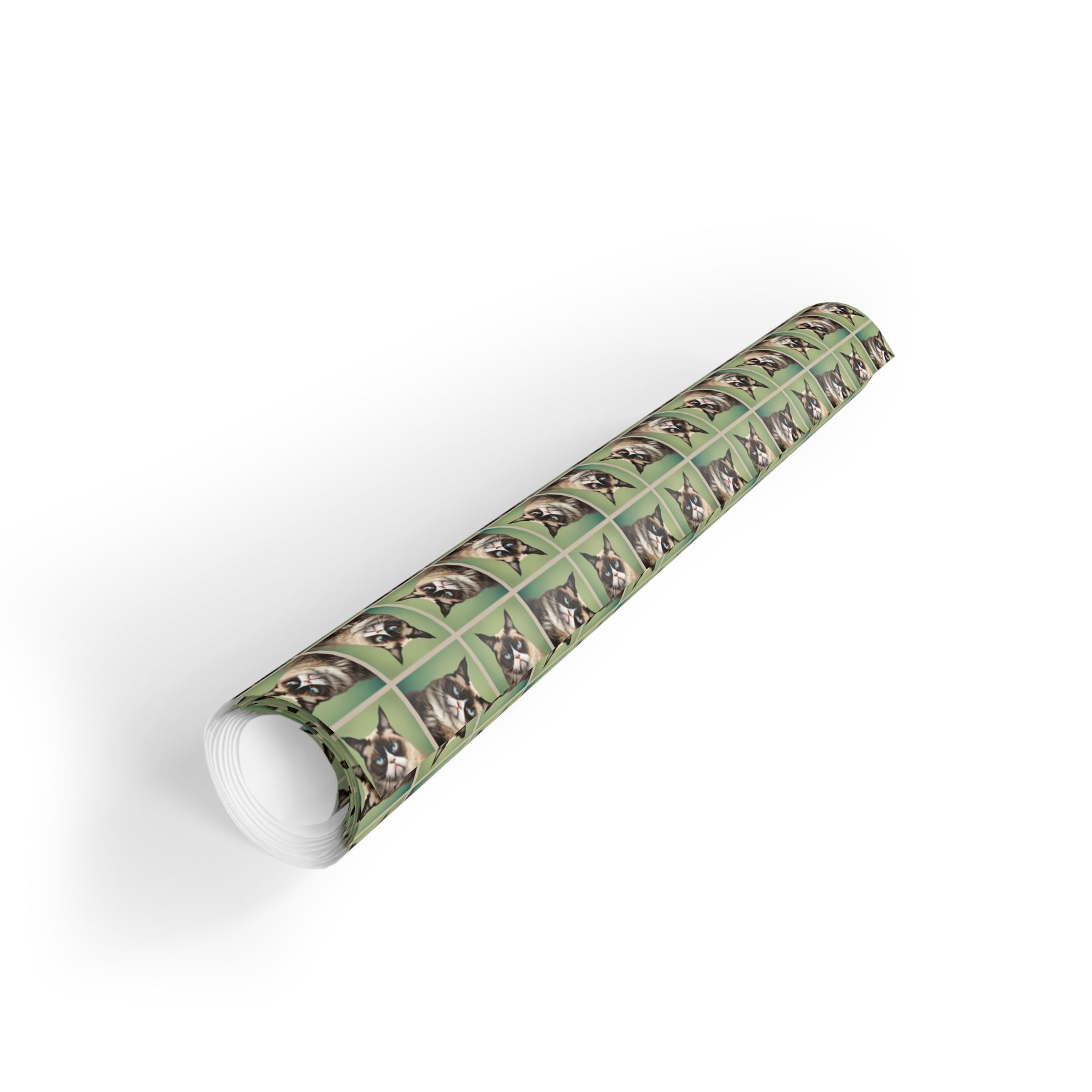 Whimsical Irritable Cat Gift Wrapping Paper Roll - Perfect for Animal Lovers