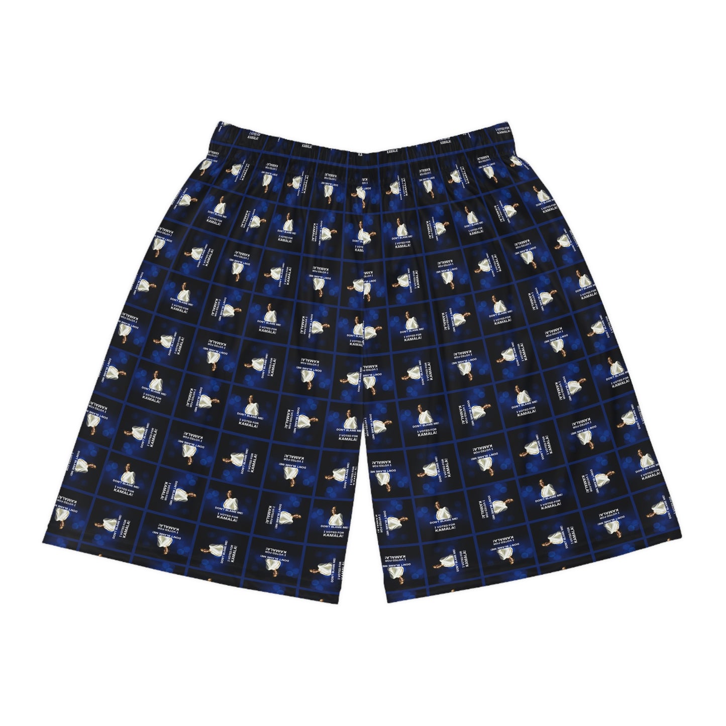 Stylish Basketball Shorts with Voted for Kamala Pattern