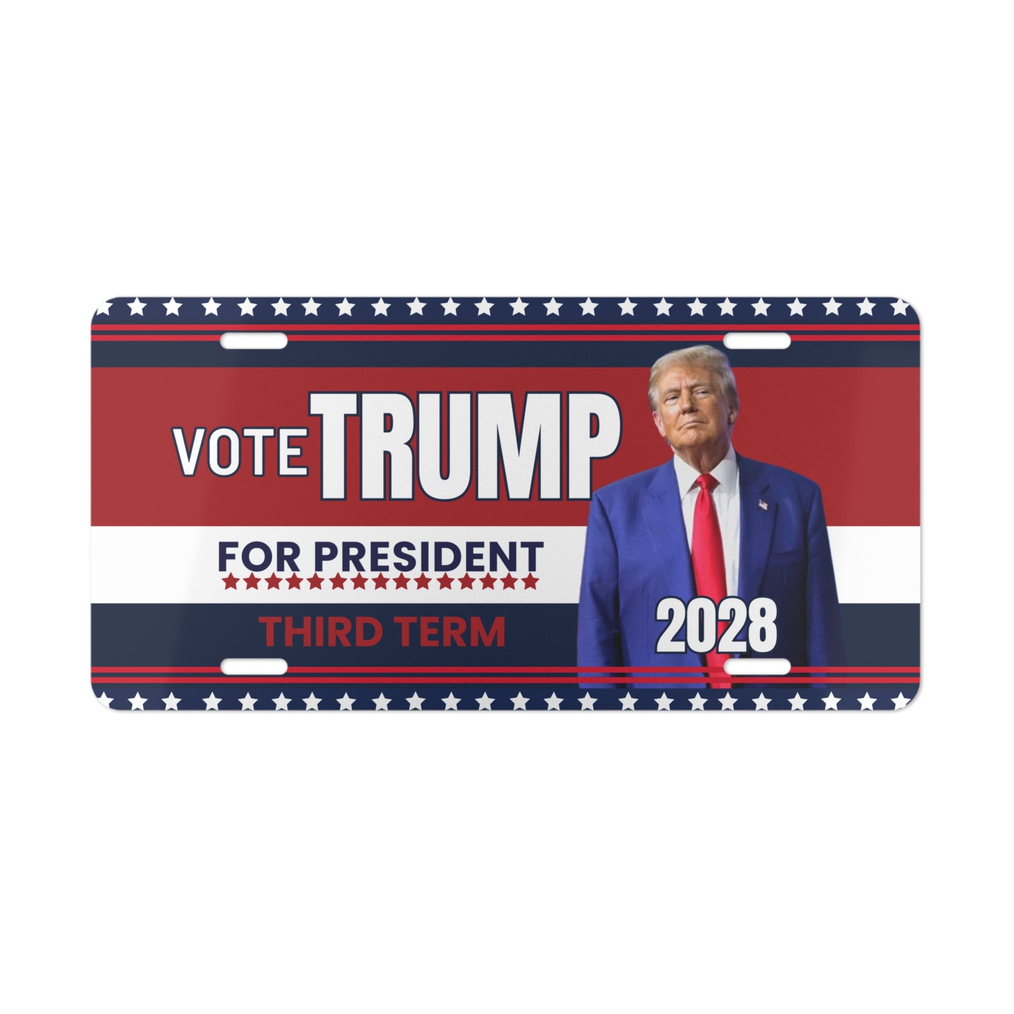 Vote Trump 2028 Vanity Plate - Patriotic Car Accessory