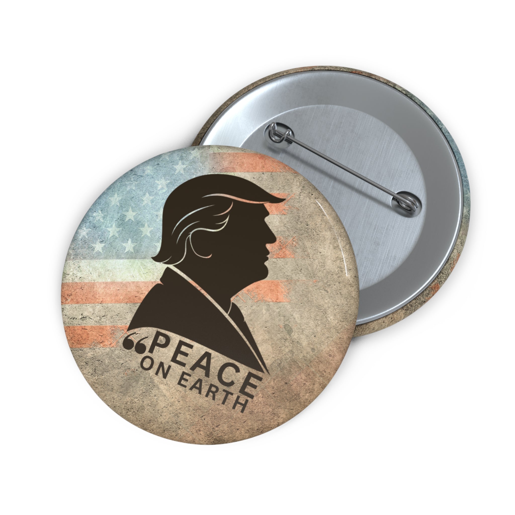 Peace on Earth Political Parody Pinback Button – Vintage Satirical Statement