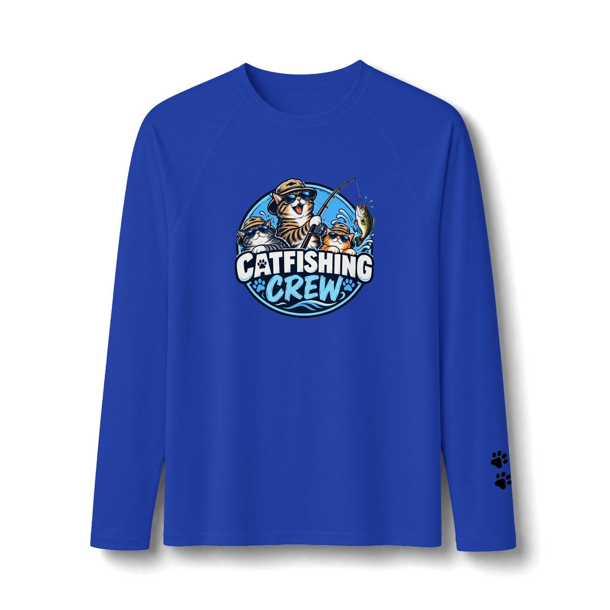 Catfishing Crew Cat Fishing Long Sleeve Rashguard | Funny Fishing Shirt