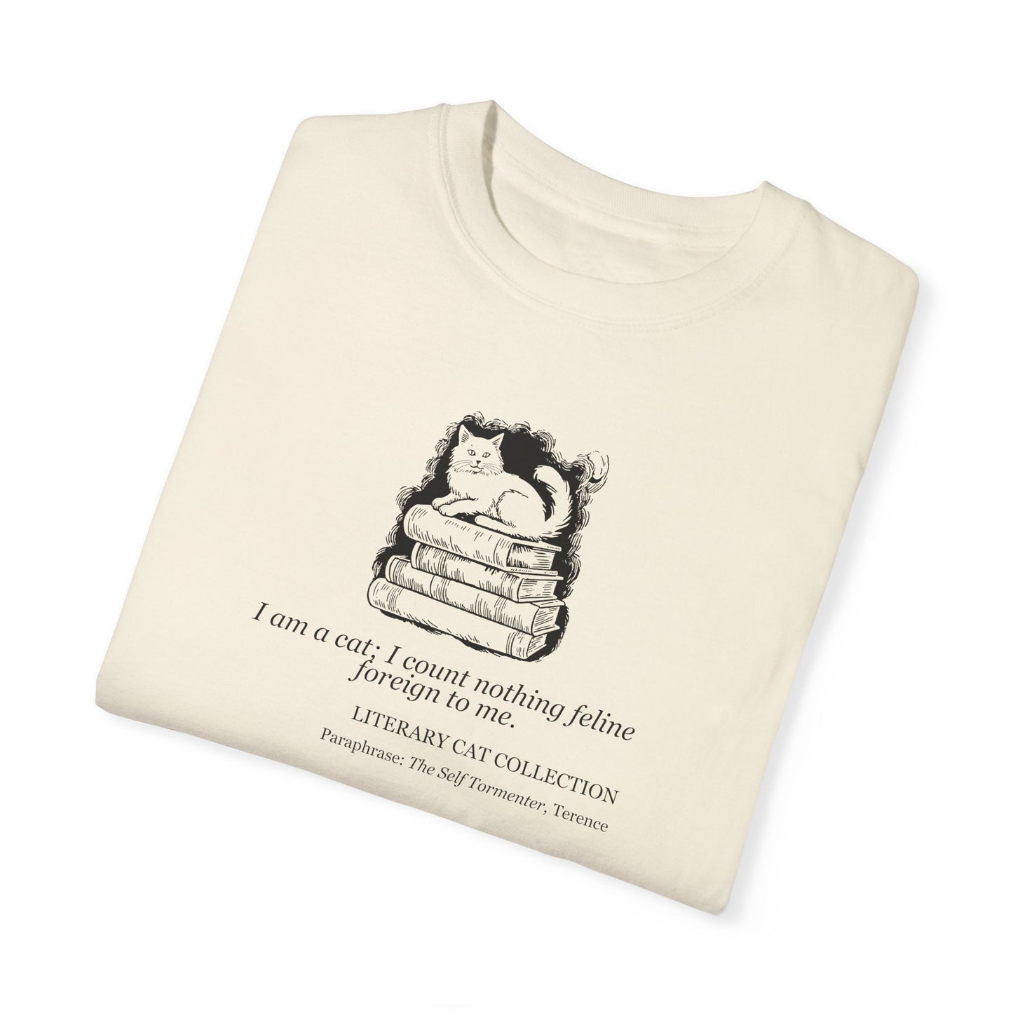 Literary Cat Unisex T-Shirt - The Self Tormenter