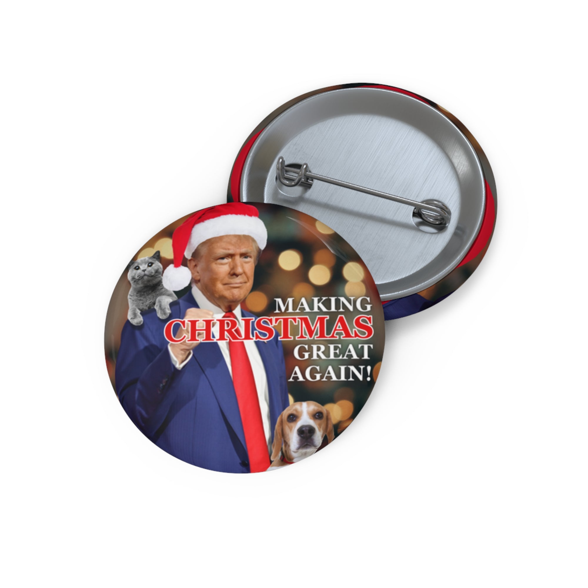 Making Christmas Great Again Pin Buttons
