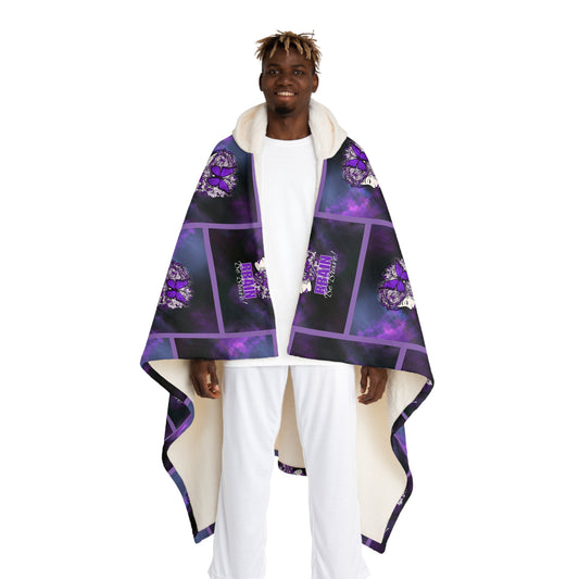 Brain Be Brave Epilepsy Awareness Hooded Sherpa Fleece Blanket